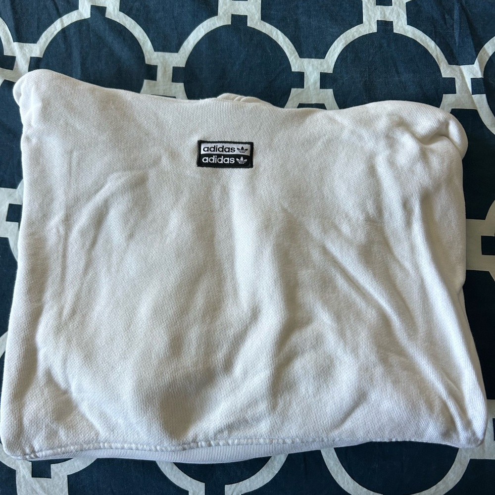 Adidas cropped White Hoodie